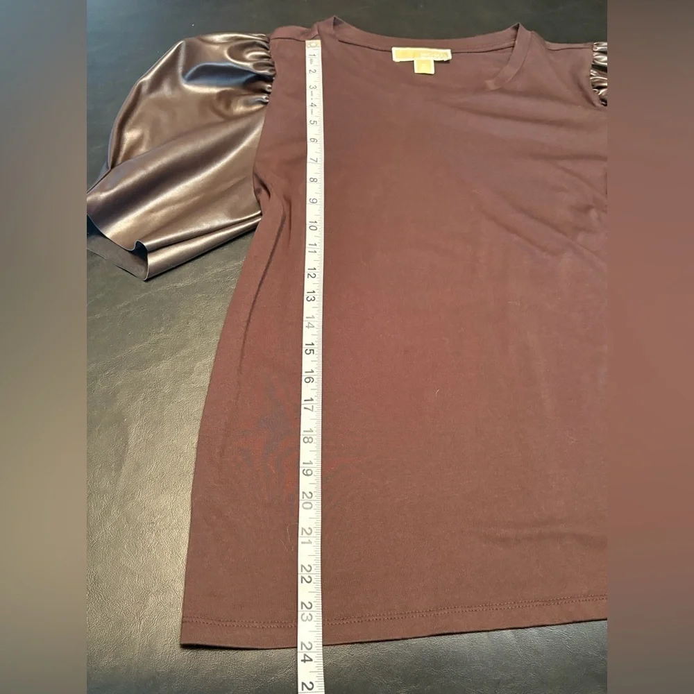 MICHAEL Michael Kors Women's Puff-Sleeve T-Shirt, Brown, Medium